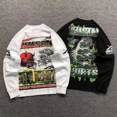 ￥98 HELLSTAR LONG SLEEVED 3105300796（im 170cm 60kg i wear size M in the phot）