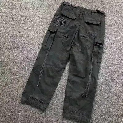 ¥458 HELLSTAR TROUSERS 3106072672(im 170cm 60kg i wear size M in the phot)
