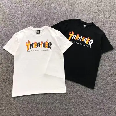 ￥68 THRASHER T-SHIRT 41060916121（im 170cm 60kg i wear size M in the phot）