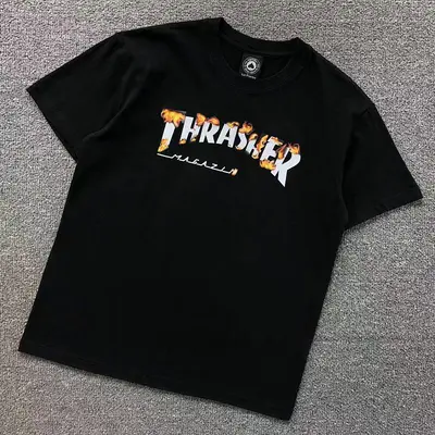 ￥68 THRASHER T-SHIRT 41060915121（im 170cm 60kg i wear size M in the phot）