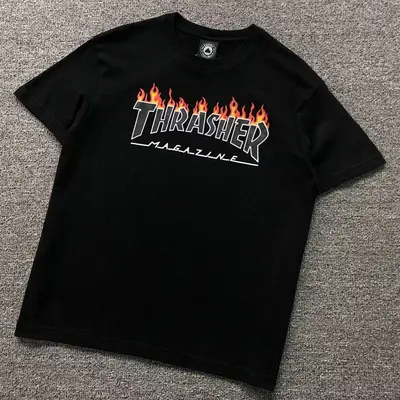￥68 THRASHER T-SHIRT 41060914121（im 170cm 60kg i wear size M in the phot）
