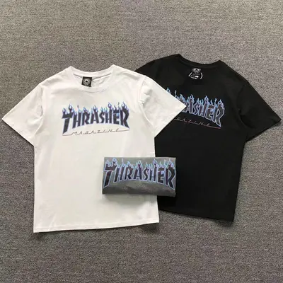 ￥68 THRASHER T-SHIRT 41060913121（im 170cm 60kg i wear size M in the phot）