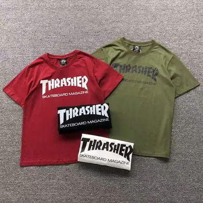 ￥68 THRASHER T-SHIRT 41060912121（im 170cm 60kg i wear size M in the phot）