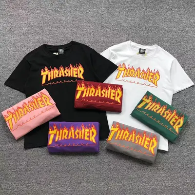 ￥68 THRASHER T-SHIRT 41060910121（im 170cm 60kg i wear size M in the phot）