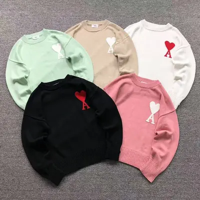 ¥168AMI SWEATER 4106240777(im 170cm 60kg i wear size S in the phot)