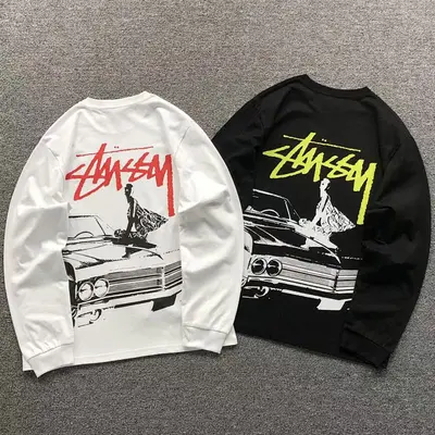 ￥135 STUSSY LONG SLEEVED 4107011077（im 170cm 60kg i wear size M in the phot）