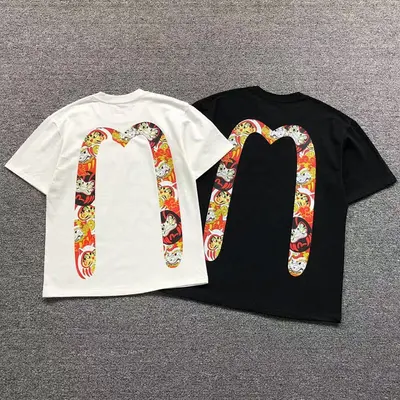 ¥88 EVISU T-SHIRT 572530134(im 170cm 60kg i wear size L in the phot)
