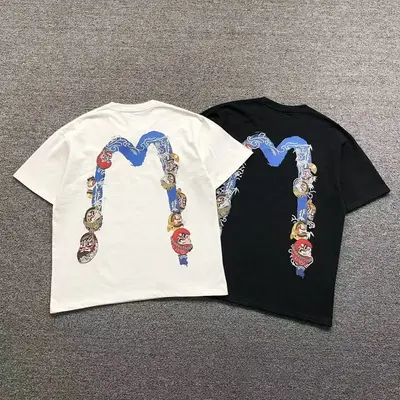 ¥88 EVISU T-SHIRT 572532134(im 170cm 60kg i wear size L in the phot)
