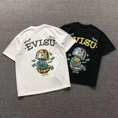 ¥88 EVISU T-SHIRT 572537134(im 170cm 60kg i wear size S in the phot)