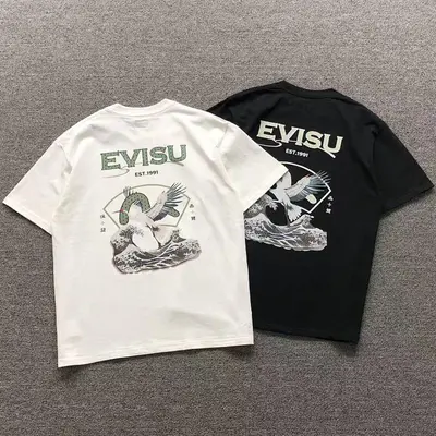 ¥88 EVISU T-SHIRT 572538134(im 170cm 60kg i wear size L in the phot)
