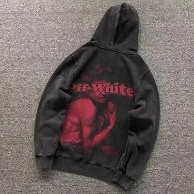 ￥195 OFF-WHITE HOODIE 57312219（im 170cm 60kg i wear size S in the phot）
