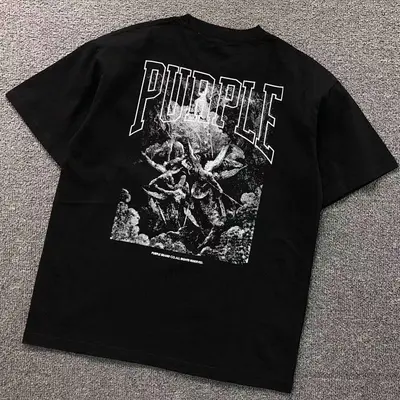 ￥85 PURPLE T-SHIRT 1108013874（im 170cm 60kg i wear size S in the phot）
