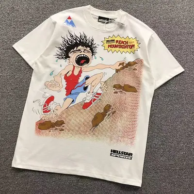 ¥115 HELLSTAR T-SHIRT 1108050372(im 170cm 60kg i wear size M in the phot)