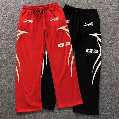 ¥168 HELLSTAR TROUSERS 4108090577(im 170cm 60kg i wear size L in the phot)