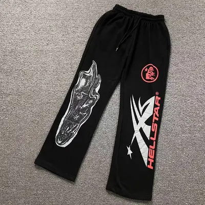 ¥168 HELLSTAR TROUSERS 4108090477(im 170cm 60kg i wear size M in the phot)