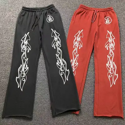 ¥168 HELLSTAR TROUSERS 4108090277(im 170cm 60kg i wear size L in the phot)