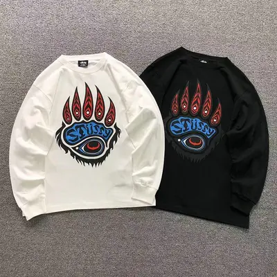 ￥108 STUSSY LONG SLEEVED 3108184302（im 170cm 60kg i wear size L in the phot）