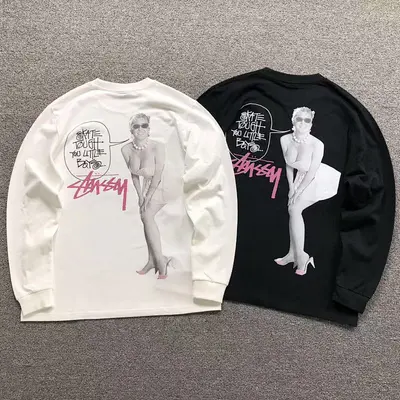 ￥95 STUSSY LONG SLEEVED 582016123（im 170cm 60kg i wear size M in the phot）