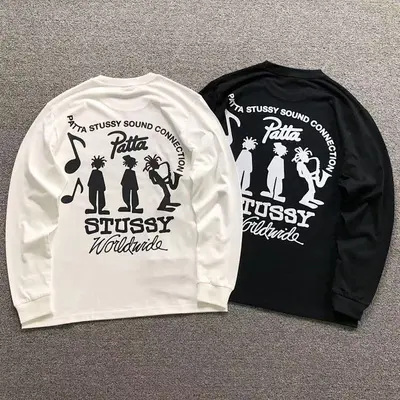 ￥95 STUSSY LONG SLEEVED 582014123 （im 170cm 60kg i wear size M in the phot）