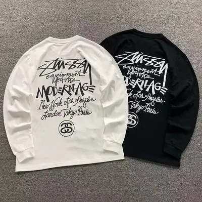 ￥95 STUSSY LONG SLEEVED 582004123（im 170cm 60kg i wear size M in the phot）