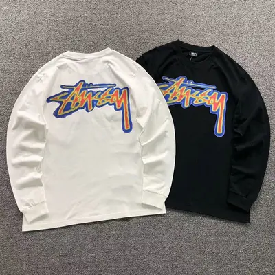 ￥95 STUSSY LONG SLEEVED 582003123（im 170cm 60kg i wear size M in the phot）