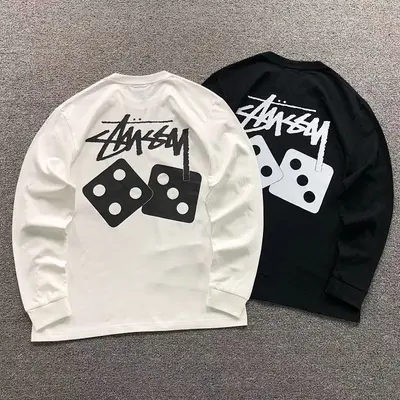 ￥95 STUSSY LONG SLEEVED 582002123 （im 170cm 60kg i wear size M in the phot）