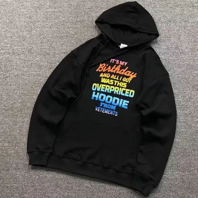 ¥158 VETEMENTS HOODIE 482320145(im 170cm 60kg i wear size S in the phot)