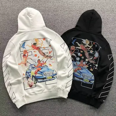 ￥175 OFF-WHITE HOODIE 59012919（im 170cm 60kg i wear size S in the phot）