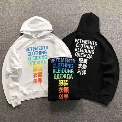￥158 VETEMENTS HOODIE 42043008145（im 170cm 60kg i wear size S in the phot）