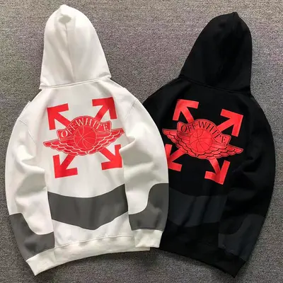 ¥98 A⭐R J⭐R⭐AN OFF-WHITE HOODIE 1109150557(im 170cm 60kg i wear size M in the phot)