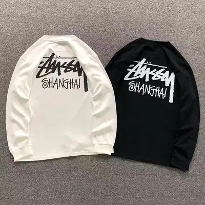 ¥95 STUSSY LONG SLEEVED 592718123(im 170cm 60kg i wear size M in the phot)