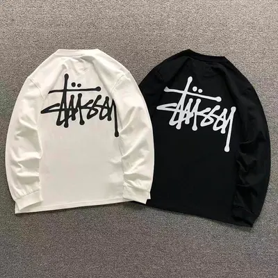 ¥95 STUSSY LONG SLEEVED 592717123(im 170cm 60kg i wear size M in the phot)
