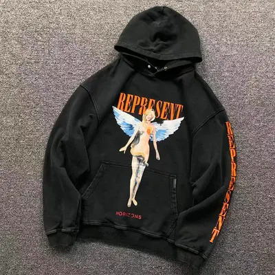 ￥135 REPRESENT HOODIE 510032991（im 170cm 60kg i wear size S in the phot）