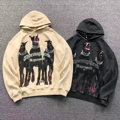 ￥135 REPRESENT HOODIE 510032691（im 170cm 60kg i wear size S in the phot）