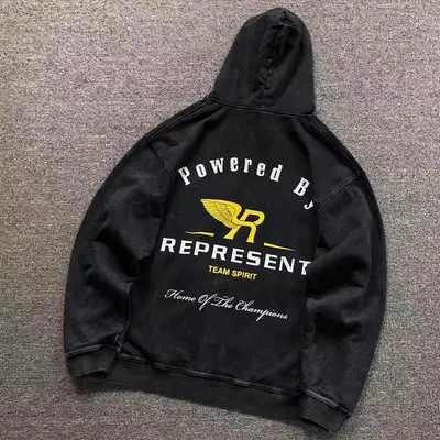 ¥135 REPRESENT HOODIE 510032291(im 170cm 60kg i wear size S in the phot)