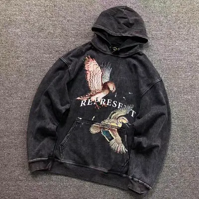 ¥135 REPRESENT HOODIE 510032191(im 170cm 60kg i wear size M in the phot)