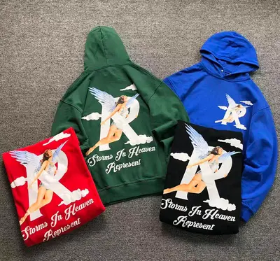 ¥135 REPRESENT HOODIE 510031791(im 170cm 60kg i wear size S in the phot)