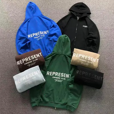 ¥138 REPRESENT HOODIE 510031491(im 170cm 60kg i wear size S in the phot)