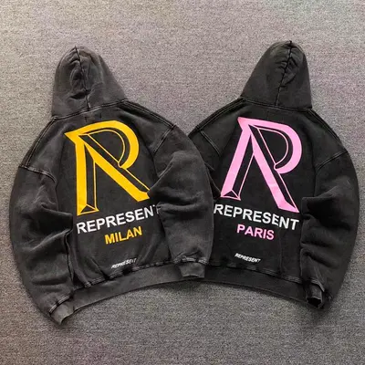 ¥135 REPRESENT HOODIE 510031191(im 170cm 60kg i wear size S in the phot)