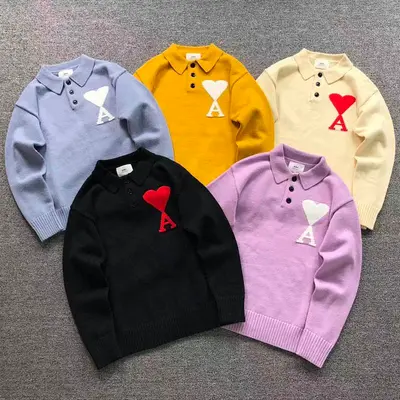 ¥168 AMI SWEATER 21101008125(im 170cm 60kg i wear size M in the phot)