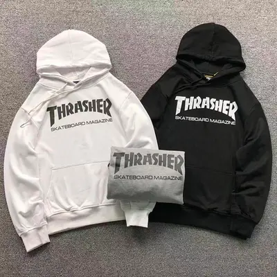￥98 THRASHER HOODIE 5101015121（im 170cm 60kg i wear size M in the phot）