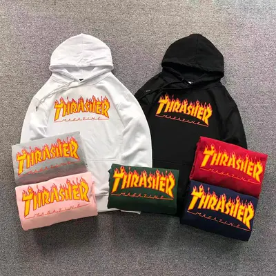 ￥98 THRASHER HOODIE 5101012121（im 170cm 60kg i wear size L in the phot）