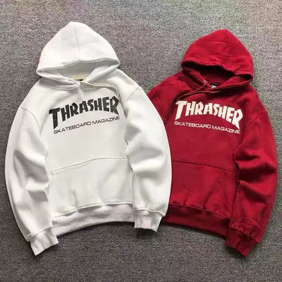 ￥98 THRASHER HOODIE 5101011121（im 170cm 60kg i wear size M in the phot）