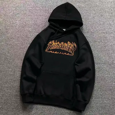￥98 THRASHER HOODIE 5101010121（im 170cm 60kg i wear size XL in the phot）