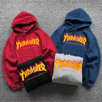 ￥98 THRASHER HOODIE 5101004121（im 170cm 60kg i wear size M in the phot）
