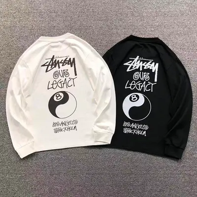 ¥115 STUSSY LONG SLEEVED 21101618125(im 170cm 60kg i wear size M in the phot)