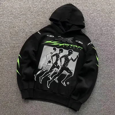 ￥258 HELLSTAR HOODIE 3111010472 （im 170cm 60kg i wear size M in the phot）