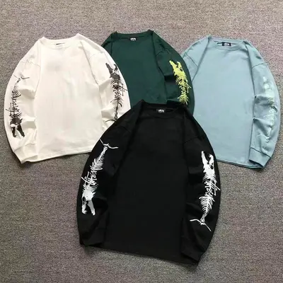 ￥108 STUSSY LONG SLEEVED 1111220202（im 170cm 60kg i wear size L in the phot）