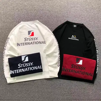 ￥108 STUSSY LONG SLEEVED 412052502（im 170cm 60kg i wear size M in the phot）