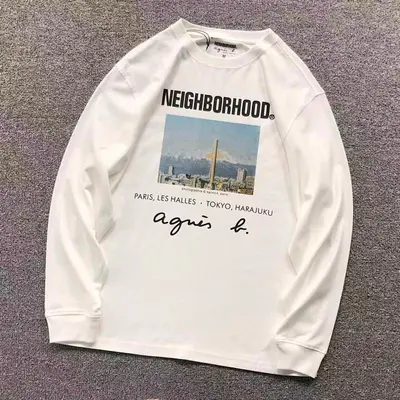 ￥108 NEIGHBORHOOD LONG SLEEVED 1112111102（im 170cm 60kg i wear size M in the phot）